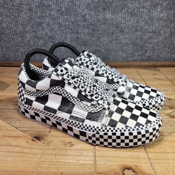 VANS Old School ALL OVER CHECKERBOARD Sneakers Men 7.5 US Women 9 Skate SKool - Picture 1 of 13